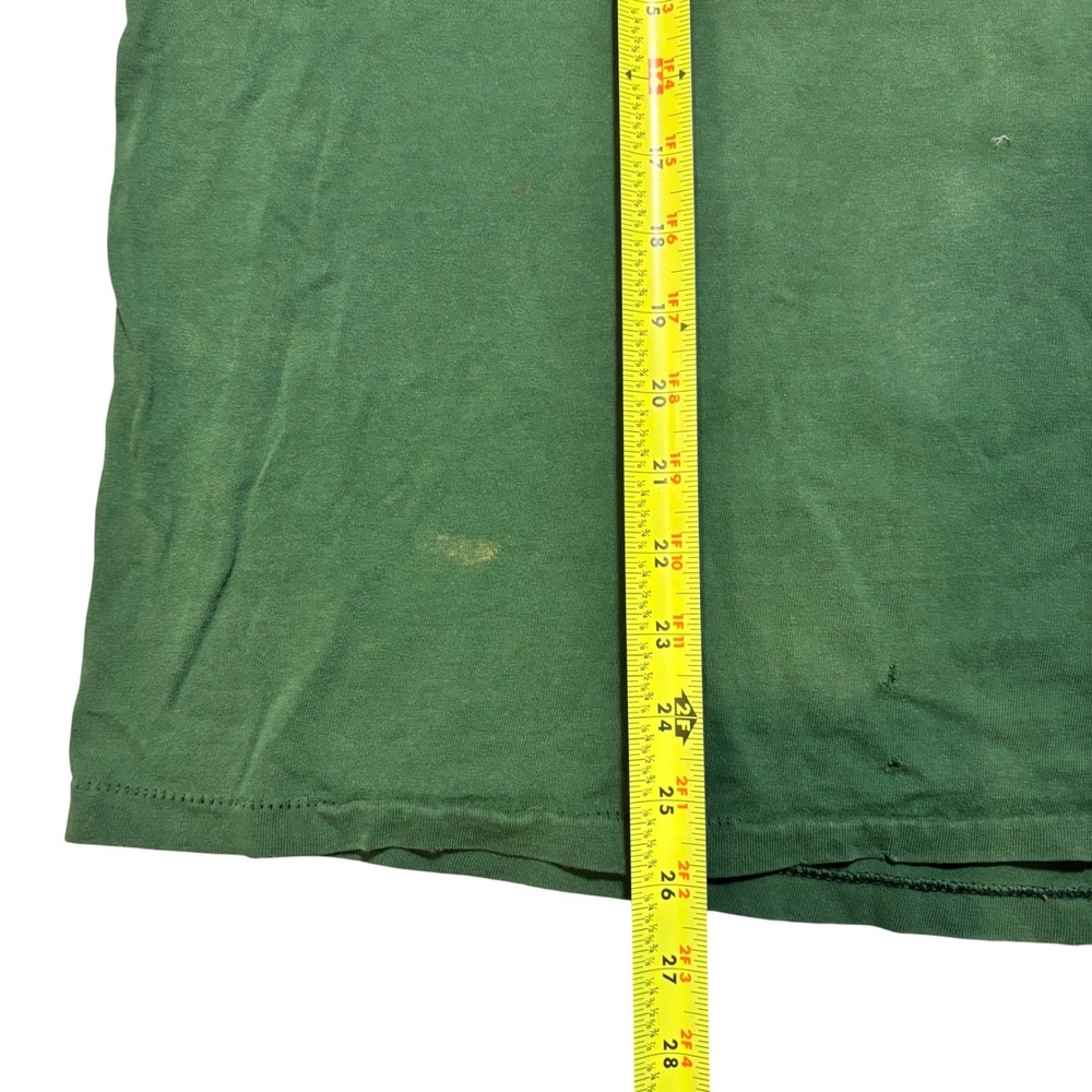Oneita Harvard Business School T-Shirt Mens Large Green Distressed 90s Vintage - Picture 3 of 9